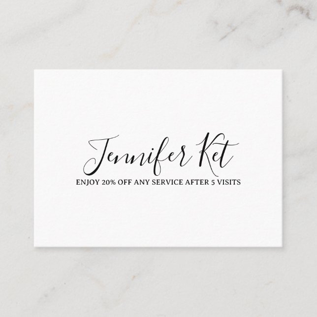 Salon spa business discount offer website visits a card (Front)