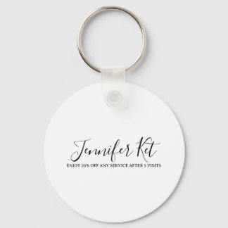 Salon spa business discount offer website visits a keychain