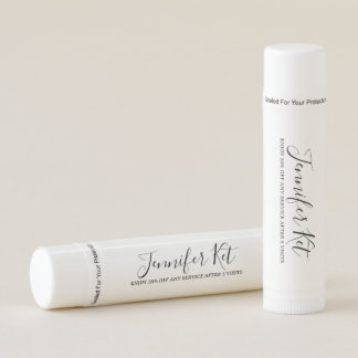 Salon spa business discount offer website visits a lip balm