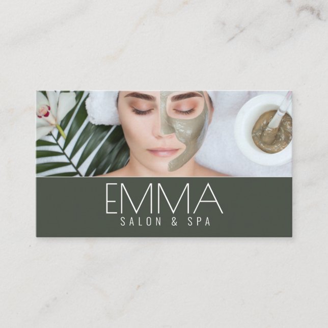 Salon & Spa Esthetician Business Card (Front)