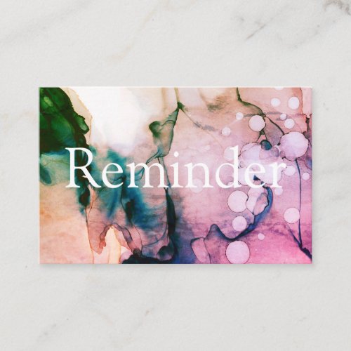 *~* Salon &amp; Spa Fuschia Chic Abstract Artistic Appointment Card
