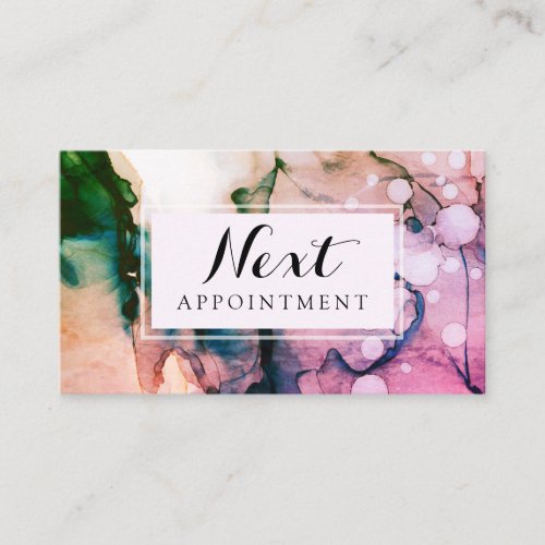 *~* Salon &amp; Spa Fuschia Chic Abstract Artistic Appointment Card