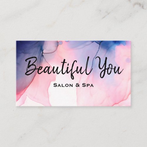  Salon Spa Hair Nails Lashes Watercolor Business Card