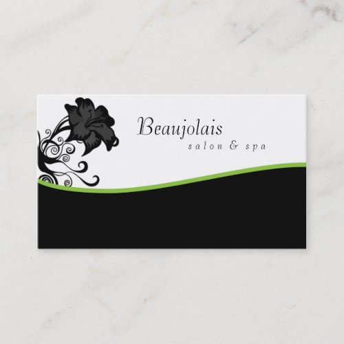 Salon Spa Massage Therapy Business Card Green