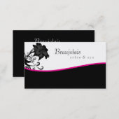 Salon Spa Massage Therapy Business Card Pink (Front/Back)