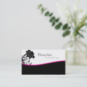 Salon Spa Massage Therapy Business Card Pink (Standing Front)