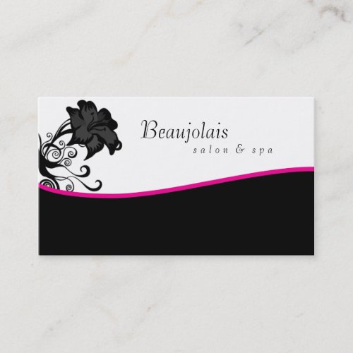 Salon Spa Massage Therapy Business Card Pink