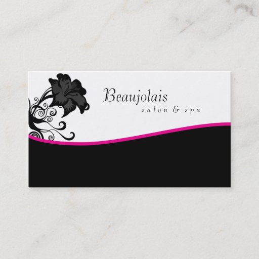 Customizable Salon Spa Massage Therapy Business Card Pink