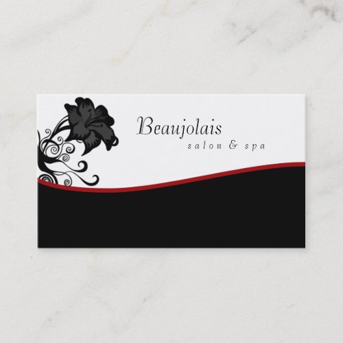 Salon Spa Massage Therapy Business Card Red