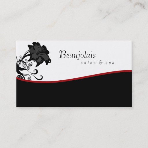 Customizable Salon Spa Massage Therapy Business Card Red