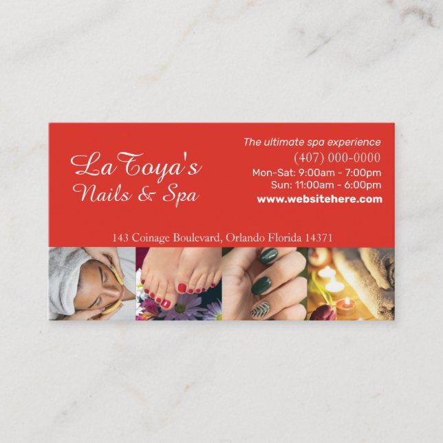 Salon/Spa/Nails Loyalty Card Template (Front)