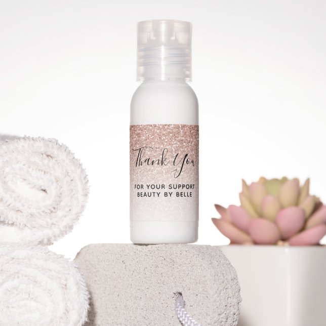 Salon Spa Pink Glitter Customer Appreciation Hand Lotion (Insitu)