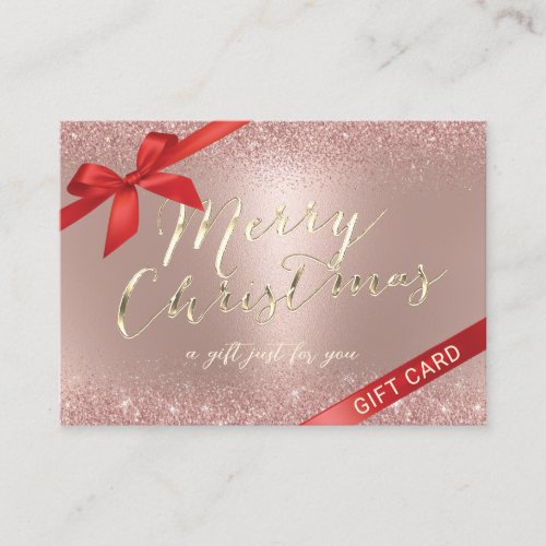 Salon  Spa Rose Gold Christmas Gift Certificates