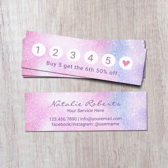 Salon Spa Unicorn Ombre Glitter 6 Punch Loyalty (Creator Uploaded)