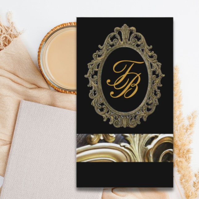 salon stylist Cosmetologist victorian monogram Business Card (salon stylist Cosmetologist victorian monogram Business Card)