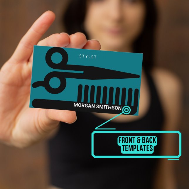 Salon Stylist or Barber Modern Appointment Card (A business card is an integral part of your marketing strategy. )