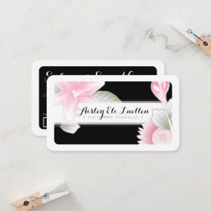 salon vintage floral loyalty punch card