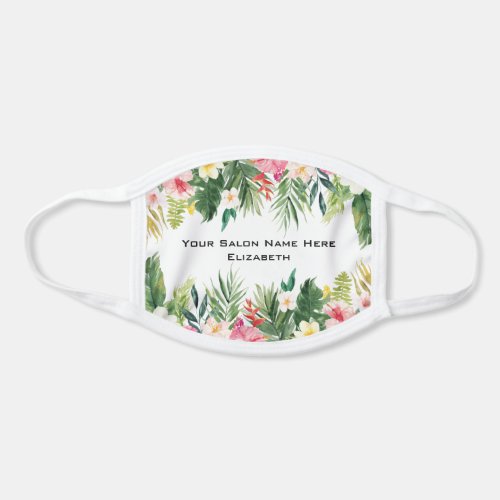 Salon Watercolor Tropical Floral Face Mask