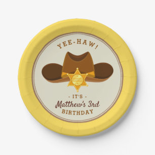 Saloon Birthday Wild West Party Boys Cowboy Theme Paper Plates