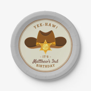 Saloon Birthday Wild West Party Boys Cowboy Theme Paper Plates