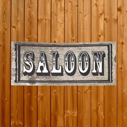 Saloon sign for wild west theme party