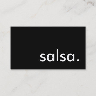 salsa. business card