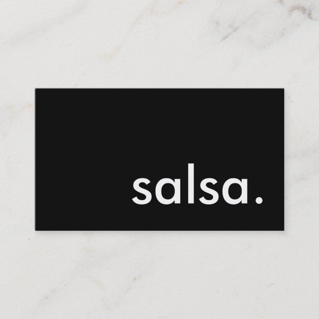 salsa. business card (Front)