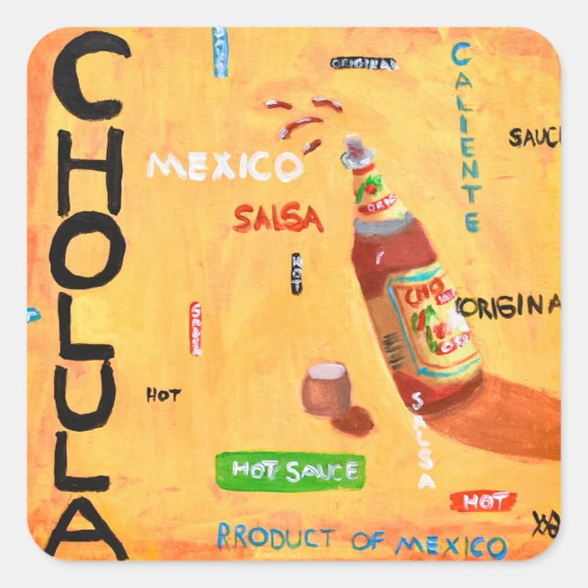 Salsa Caliente Square Sticker (Front)