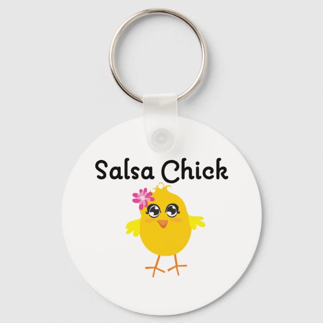 Salsa Chick Keychain (Front)