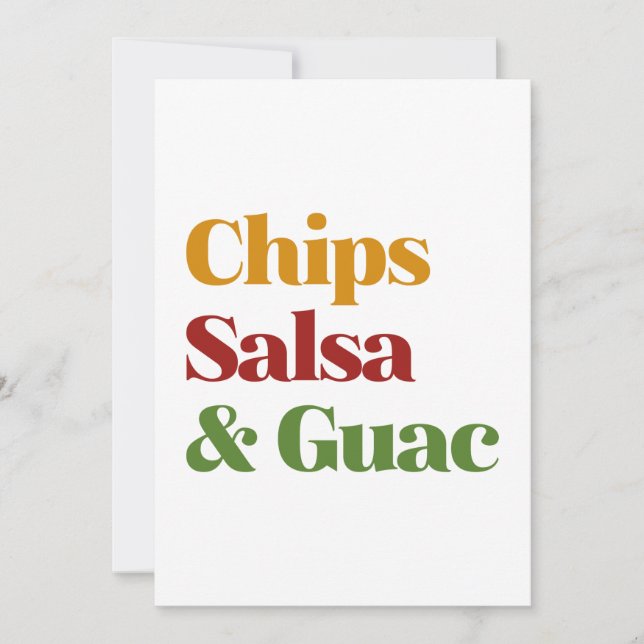 Salsa Chips And Guac Thank You Card (Front)