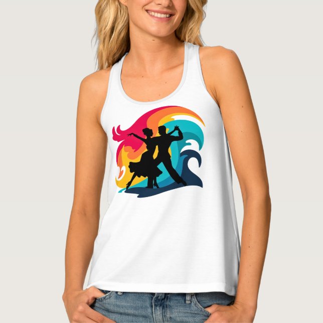 Salsa Cubana Passion - Vibrant Cuban Dance Art Tank Top (Front)