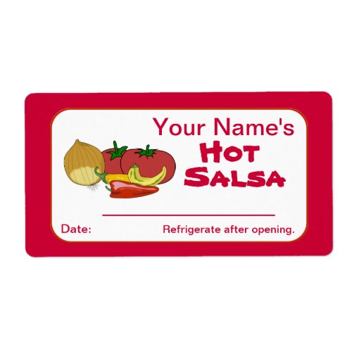 Salsa Custom Canning Jar Stickers Personalized
