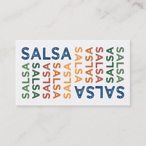 Customizable Salsa Cute Colorful Business Card