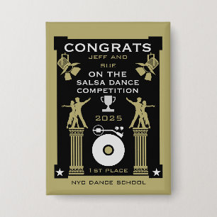 Salsa Dance Competition Winners Button