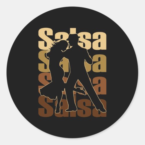 Salsa Dance for a Latin music Dance Salsa Classic Round Sticker
