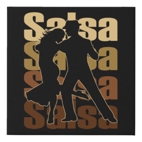 Salsa Dance for a Latin music Dance Salsa Faux Canvas Print