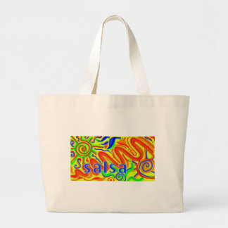 Salsa dance fun large tote bag