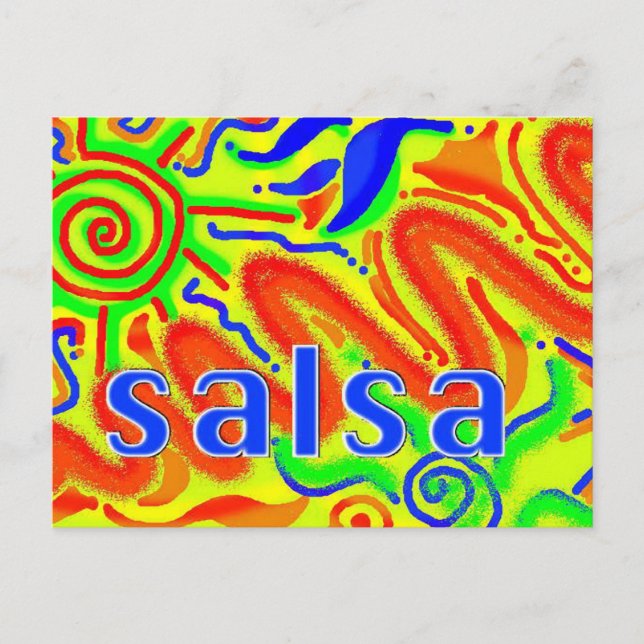 Salsa dance fun - postcard (Front)