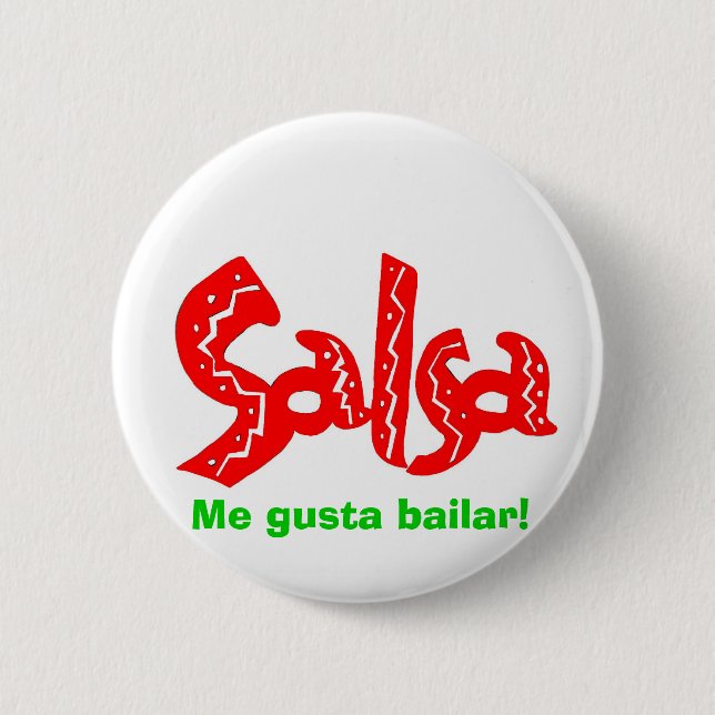 Salsa Dance Logo Pinback Button (Front)
