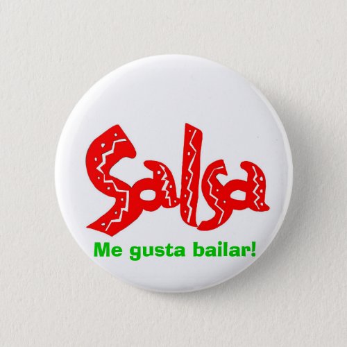 Salsa Dance Logo Pinback Button