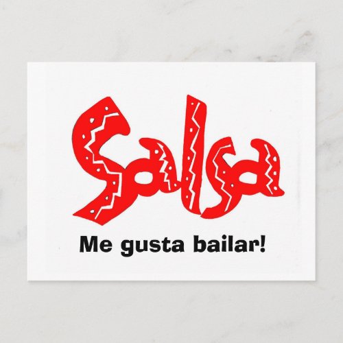Salsa Dance Logo Products Postcard