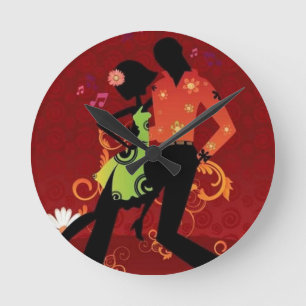 Salsa dance round clock