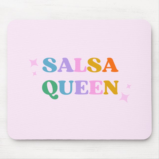 Salsa dance typography retro modern  mouse pad (Front)