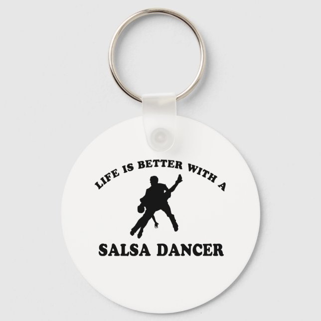 Salsa Dancer Designs Keychain (Front)