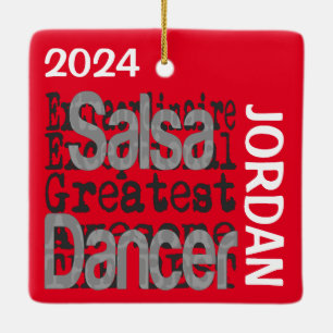 Salsa Dancer Extraordinaire CUSTOM Ceramic Ornament