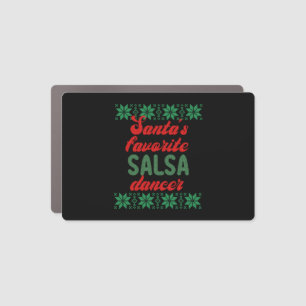 Salsa Dancer Ugly Christmas Christmas Gift Car Magnet