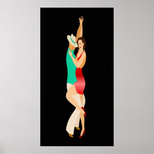 Salsa Dancers Dance Series Poster