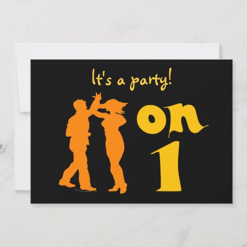 Salsa Dancers On One Dance Party Invites