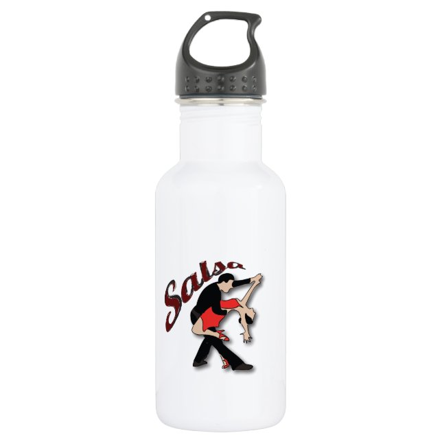 Salsa Dancers Stainless Steel Water Bottle (Front)