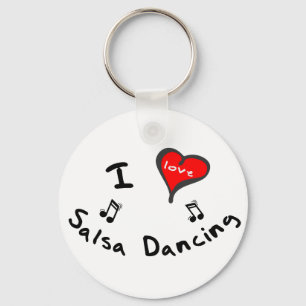 Salsa Dancing Gifts - I Heart Salsa Dancing Keychain